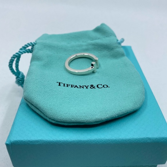 Tiffany & Co. Sterling Silver T Square Ring - Picture 5 of 8
